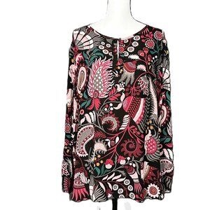 Women's Loft Sheer Long Sleeve Blouse Size XXL Fall Inspired